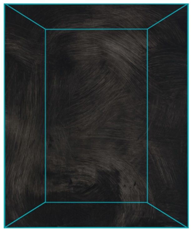 ubsequent answer 0323 2023, 55x45cm, ink cake, pigment, mixed media on Korean paper (한지 위에 먹, 안료, 혼합 매체) *재판매 및 DB 금지