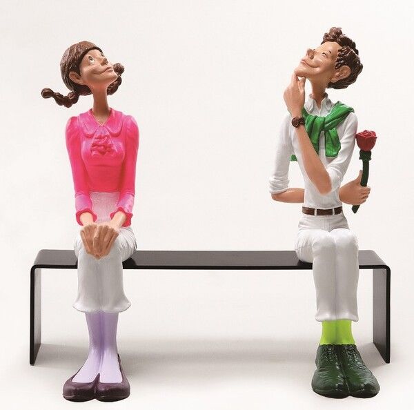 김경민, 첫만남, acrylic on bronze, 2023 *재판매 및 DB 금지