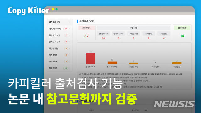 [서울=뉴시스] 무하유 카피킬러 '출처검사 기능' 도입. (이미지=무하유 제공) 2023.11.07. photo@newsis.com