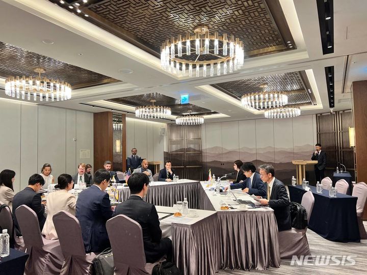 [서울=뉴시스]한국, 미국, 일본은 8일 서울에서 '한미일 3자 우주안보 대화'를 개최했다. (사진=외교부 제공) 2023.11.08. photo@newsis.com