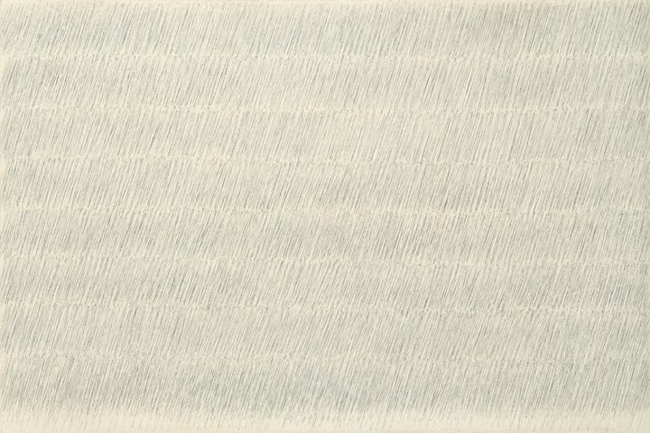 케이옥션 11월 경매에 출품된 박서보(1931~2023) 묘법 No. 48-75-77,oil and pencil on hemp cloth,130.3×193.9cm (120), 1975-1977, 추정가 6~15억원  *재판매 및 DB 금지