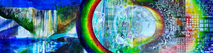 NEUELAND, 2023, scratched and painted on aluminium Indian, 150 × 600 cm *재판매 및 DB 금지