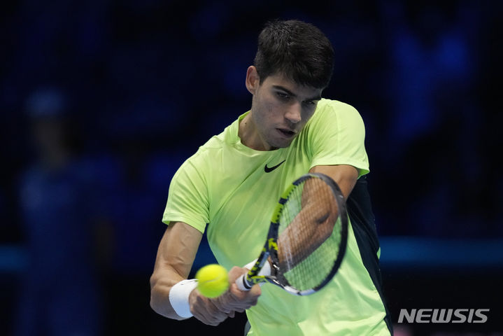 [토리노=AP/뉴시스] 카를로스 알카라스. 2023.11.13