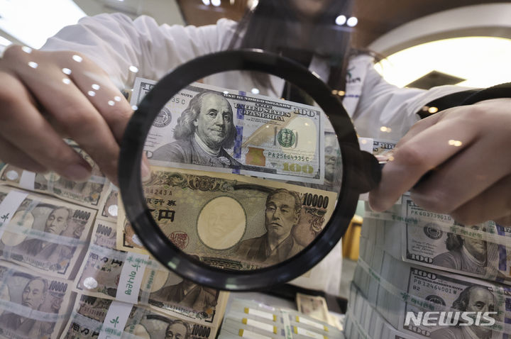 엔화, 美 장기금리 상승에 1달러=144엔대 후반 하락 출발