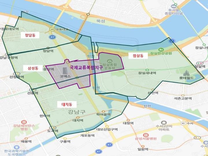 [서울=뉴시스]토지거래허가구역 현황도.(사진=서울시 제공)