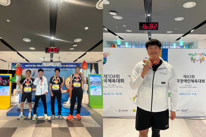 골든블루 소속 운동선수 심현우, 노경민 선수의 모습.(사진=골든블루 제공) *재판매 및 DB 금지