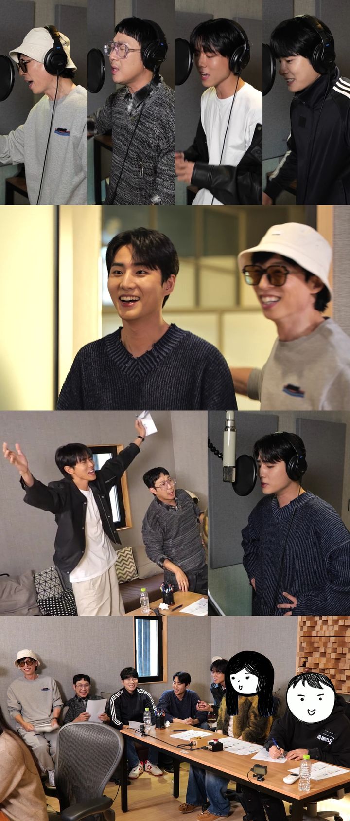 [서울=뉴시스] 18일 오후 6시30분 방송되는 MBC '놀면 뭐하니?'에서는 데뷔곡 '세이 예스'(SAY YES) 녹음에 돌입한 원탑 멤버들의 모습이 담긴다. (사진=MBC '놀면 뭐하니?' 제공) 2023.11.17. photo@newsis.com *재판매 및 DB 금지