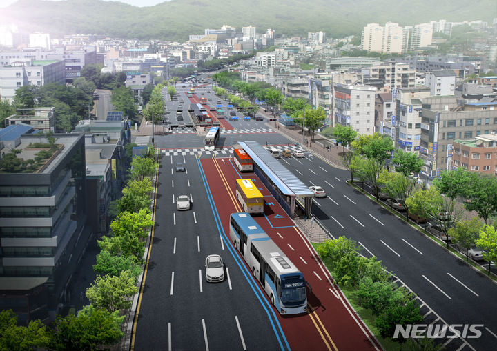 [성남=뉴시스] 성남시 S-BRT 1단계 산성대로 조감도.