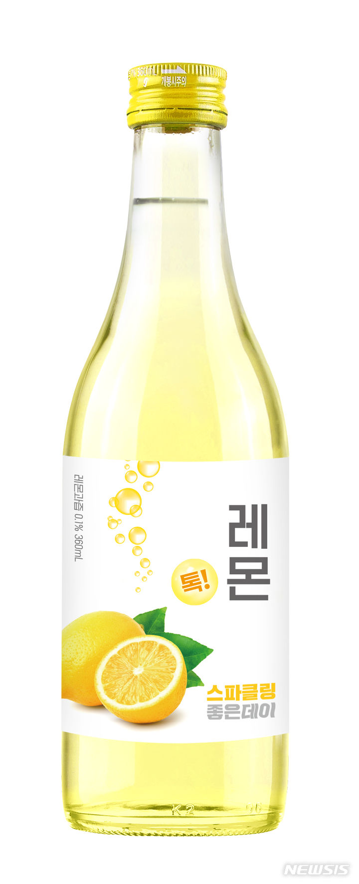 [창원=뉴시스]무학, 과일탄산주 '좋은데이 톡시리즈 레몬'.(사진=무학 제공) 2023.11.22. photo@newsis.com