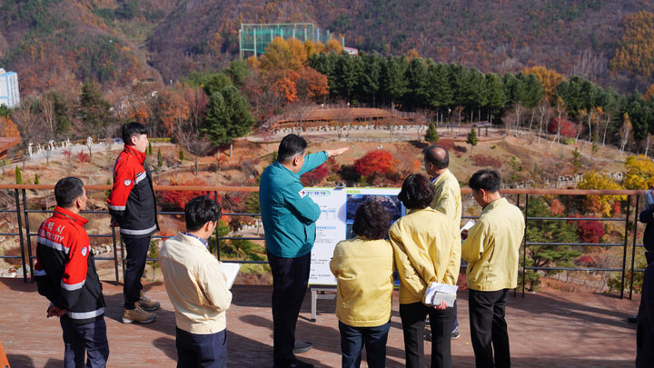 태백시 해빙기 지역현안 조기착공 점검. *재판매 및 DB 금지