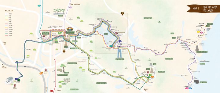 [안동=뉴시스] 버스타고 경북여행 지도(경주). 2023.11.27 *재판매 및 DB 금지