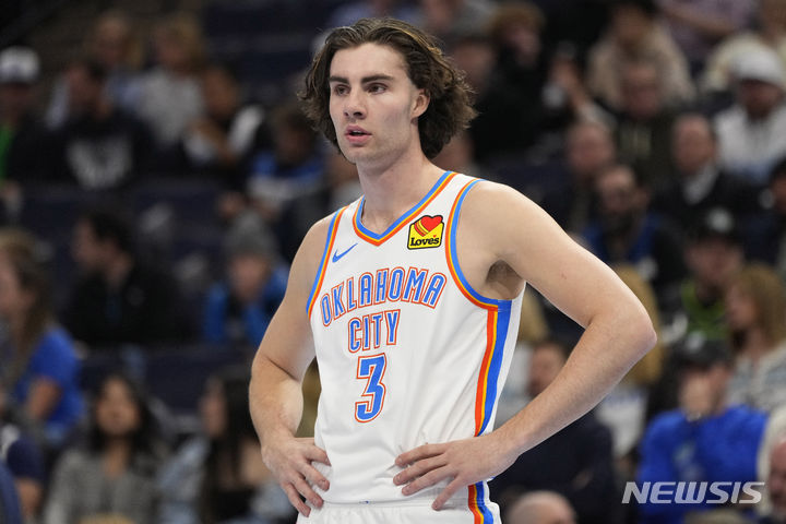 [미니애폴리스=AP/뉴시스] 미국프로농구(NBA) 오클라호마시티 선더의 조시 기디. 2023.11.29