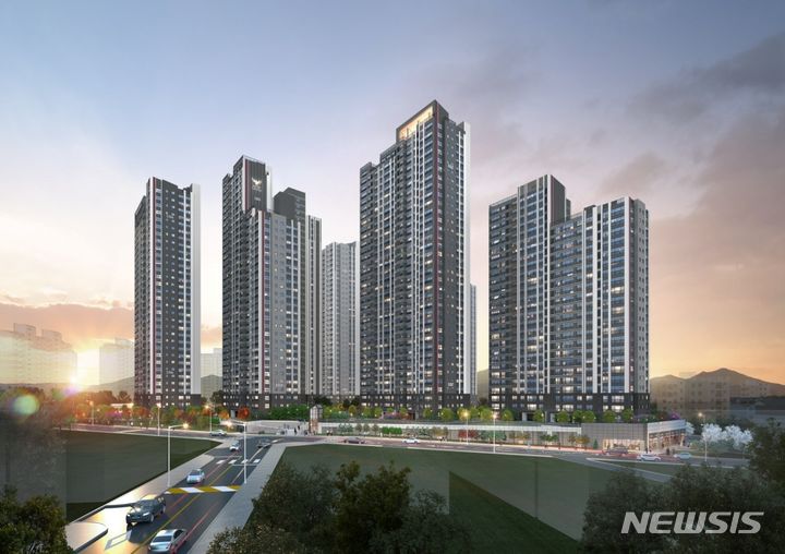 [부천=뉴시스] 소사역 롯데캐슬 더 뉴엘 투시도