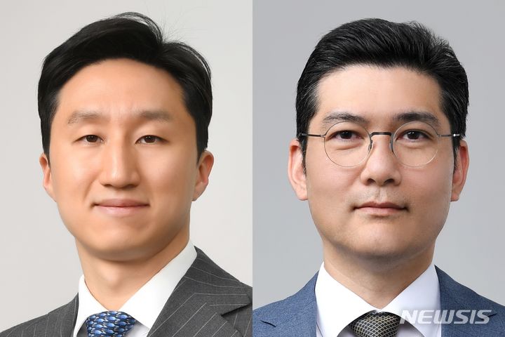 [서울=뉴시스]좌측부터 정기선 HD현대 부회장, 김성준 HD한국조선해양 대표. (사진=HD현대) 2023.11.10 photo@newsis.com