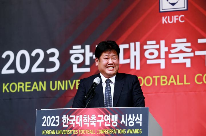 태백시 한국대학축구연맹 시상식 참가. *재판매 및 DB 금지