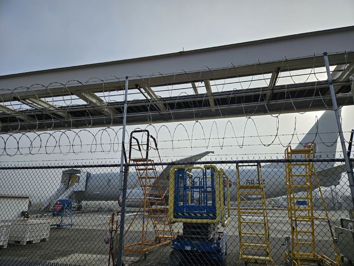 [시애틀=뉴시스] 국방부 공동취채단 = 대한민국 해군에 인도될 예정인 보잉 P-8 포세이돈 4호기가 11월 28일 화요일 시애틀 내 Boeing military delivery center 에 주기된 모습. 2023.12.06. photo@newsis.com *재판매 및 DB 금지