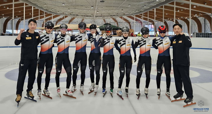 [서울=뉴시스] 쇼트트랙 주니어 대표팀 2023-24시즌. 2023.12.06. (사진=대한빙상경기연맹 제공) *재판매 및 DB 금지