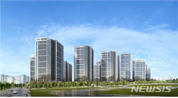 [서울=뉴시스] '청주 동일하이빌 파크레인 2단지' 투시도. (제공 = 동일토건)