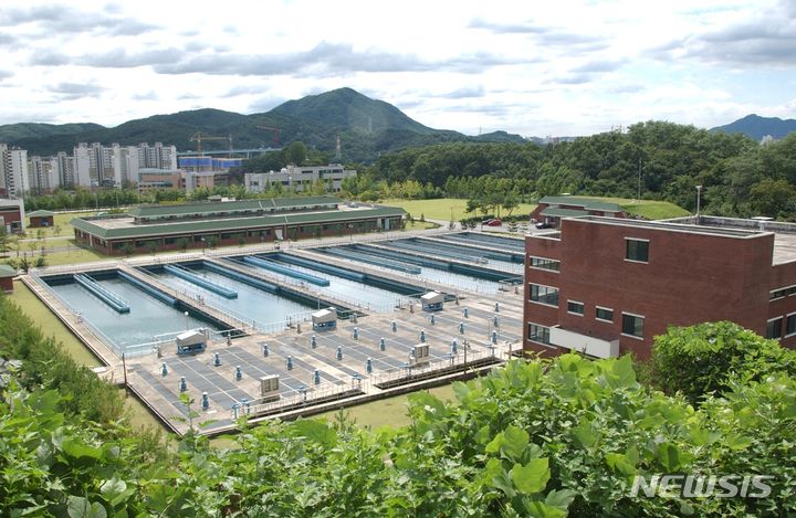 청계통합정수장 전경.