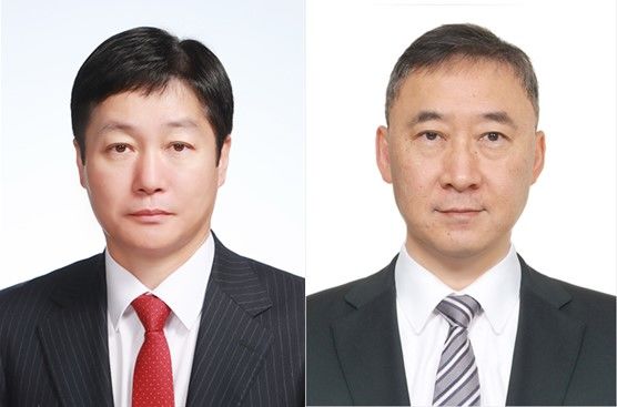 장재훈 롯데물산 대표이사 부사장(왼쪽), 박익진 롯데쇼핑 e커머스사업부 대표 부사장(오른쪽)(사진=롯데지주 제공) *재판매 및 DB 금지