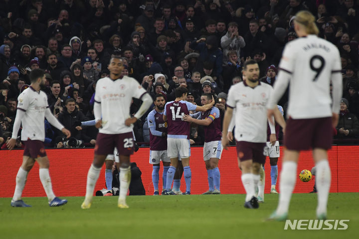 [버밍엄=AP/뉴시스]맨시티, 아스톤빌라에 0-1 패배. 2023.12.06.