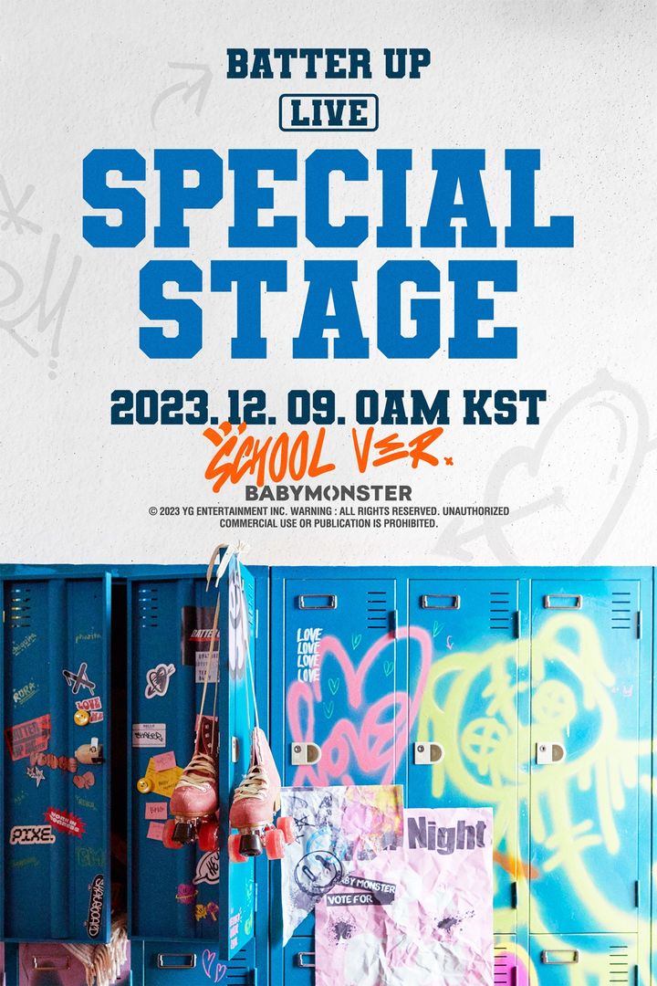 [서울=뉴시스] 9일 오전 12시 공개되는 베이비몬스터 '베러 업' 라이브 퍼포먼스 포스터. (사진=YG엔터테인먼트 제공) 2023.12.07. photo@newsis.com *재판매 및 DB 금지
