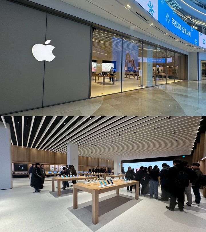 [하남=뉴시스] 윤정민 기자 = 애플이 경기 하남시 스타필드 하남에 애플스토어 6호점 '애플 하남'을 9일 연다. 2023.12.07. alpaca@newsis.com *재판매 및 DB 금지