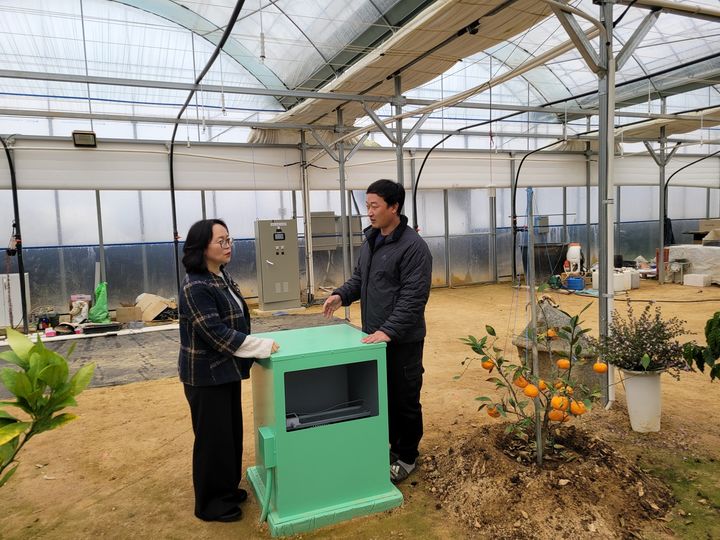 충주시농업기술센터가 개발한 지열·태양열 활용 공기순환형 난방장치. *재판매 및 DB 금지