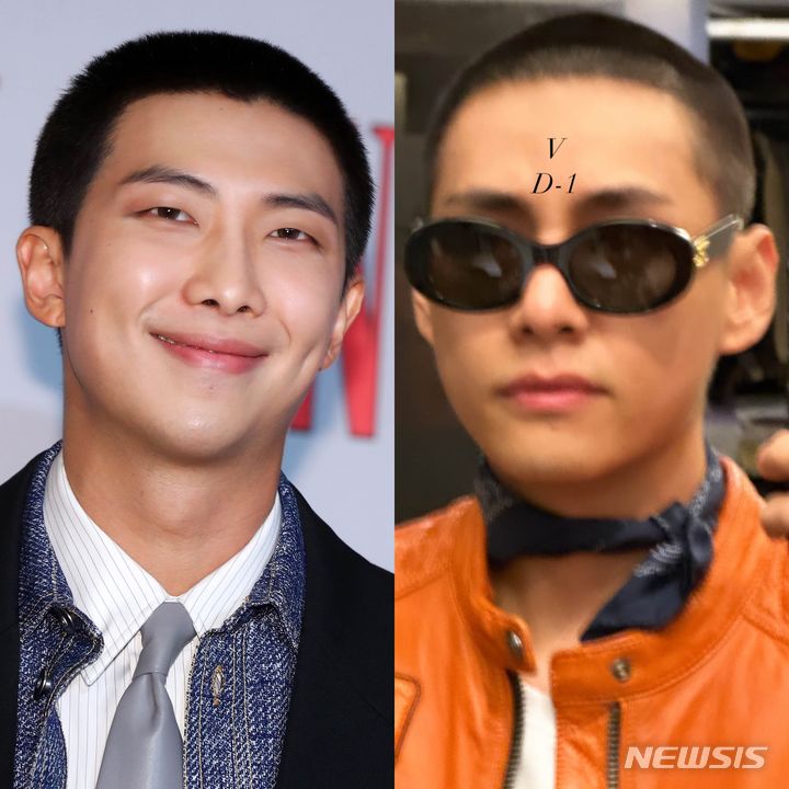 [서울=뉴시스] 그룹 '방탄소년단'(BTS) RM(왼쪽)과 뷔가 11일 충남 논산훈련소에 입소해 병역 의무를 이행한다. 다른 멤버인 지민과 정국은 오는 12일에 입소한다. 앞서 진과 제이홉은 지난해 12월과 올해 4월 각각 육군 현역으로 입대해 조교로 복무중이며 슈가는 지난 9월부터 사회복무요원으로 대체 군 복무중이다. (사진=뉴시스 DB) 2023.12.11. photo@newsis.com