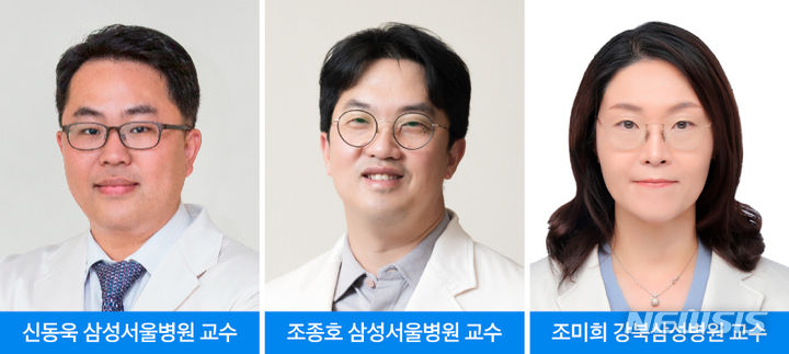 [서울=뉴시스]왼쪽부터 삼성서울병원 가정의학과 신동욱·폐식도외과 조종호 교수, 강북삼성병원 조미희 교수 연구팀. (사진= 삼성서울병원 제공) 2023.12.20. photo@newsis.com. 
