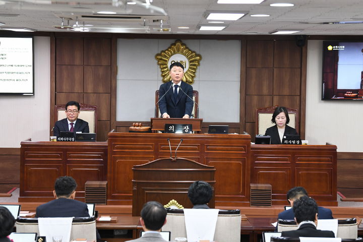 전남 순천시의회 본회의장. 의회 제공 *재판매 및 DB 금지