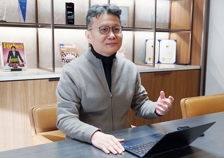 [세종=뉴시스] 나영중 대동 AI플랫폼부문장이 인터뷰하고 있다. *재판매 및 DB 금지