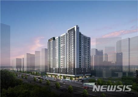 [서울=뉴시스] 마포 푸르지오 어반피스 투시도. (이미지=대우건설 제공)