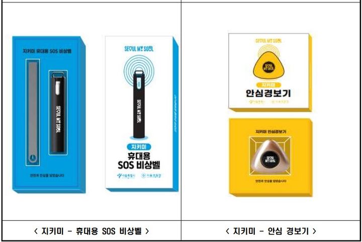 서울경찰청은 서을시와 함께 서울 시민을 대상으로 가정폭력·성폭력·교제폭력·스토킹 등 범죄피해자 및 피해 우려자에게 지키미 1만세트를 28일 오전 10시부터 지급한다고 27일 밝혔다. (사진=서울경찰청) *재판매 및 DB 금지