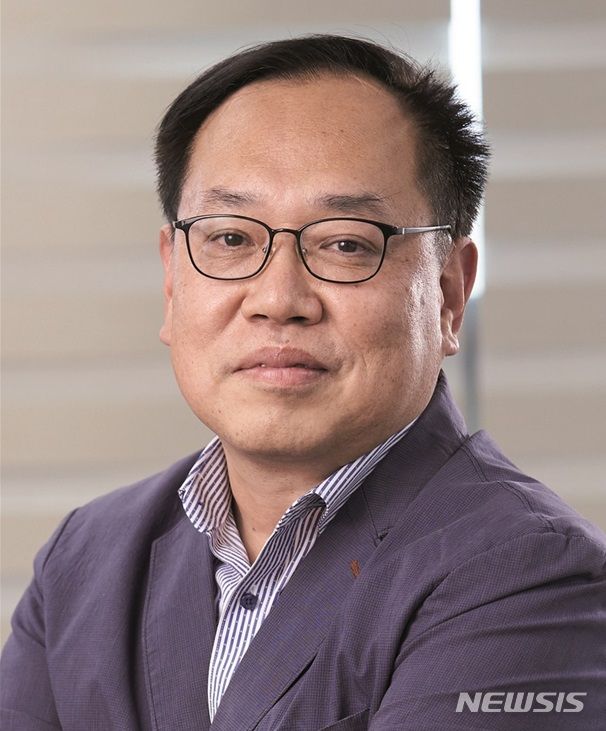 [서울=뉴시스]김준명 한국항공서비스(KAEMS) 대표이사의 모습.(사진=캠스 제공) 