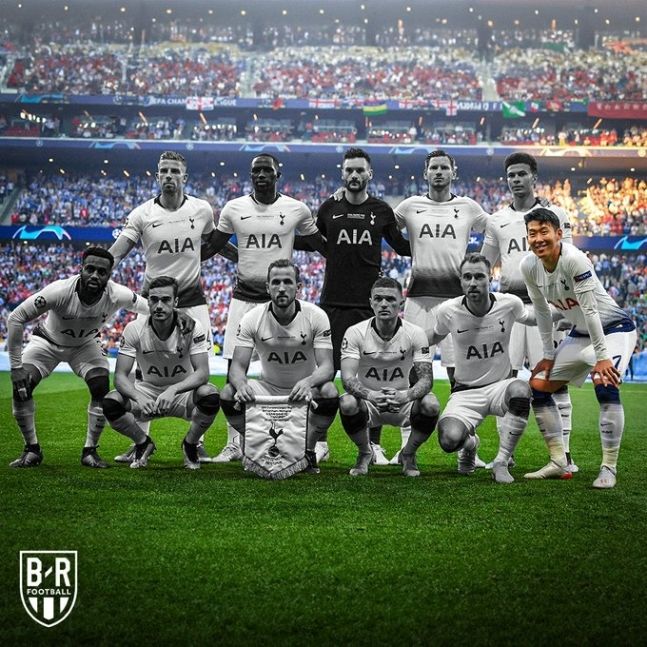 [서울=뉴시스] 2018~2019 유럽축구연맹(UEFA) 챔피언스리그(UCL) 결승전에 올랐던 토트넘의 베스트일레븐. (사진=블리처리포트 X 캡처) *재판매 및 DB 금지