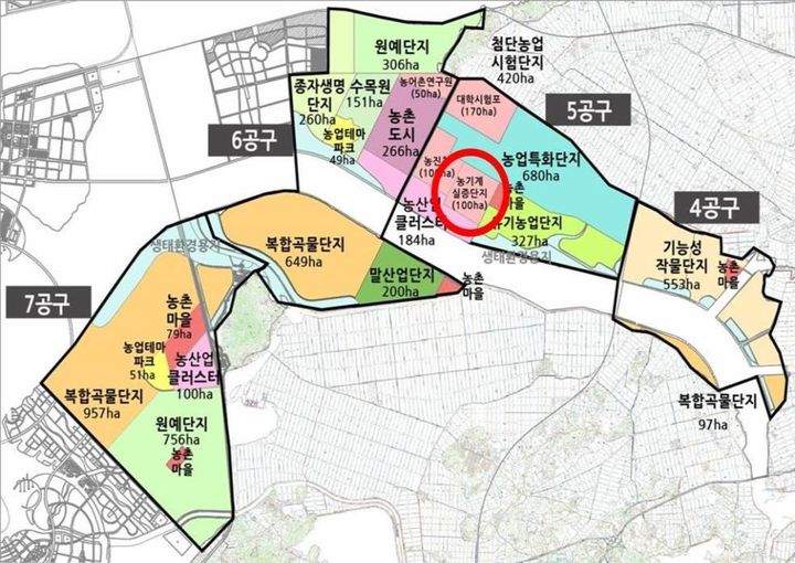 지능형농기계실증단지 위치도 (사진=김제시 제공) *재판매 및 DB 금지