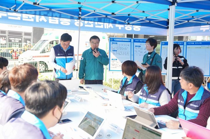 [서울=뉴시스]중랑구, 재난대응 안전한국훈련 평가 '우수 자치구' 선정.(사진=중랑구 제공) *재판매 및 DB 금지