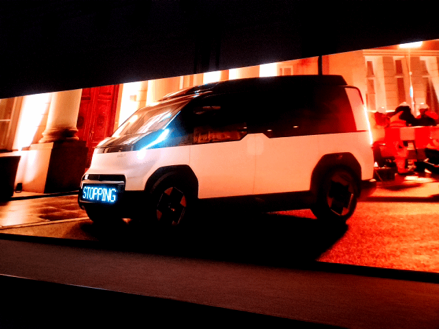 [라스베이거스=뉴시스] 유희석 기자 = 기아가 8일(현지시각) 미국 라스베이거스에서 열린 CES 2024 미디어데이에서 공개한 PBV 모습. 2024.01.09 photo@newsis.com *재판매 및 DB 금지