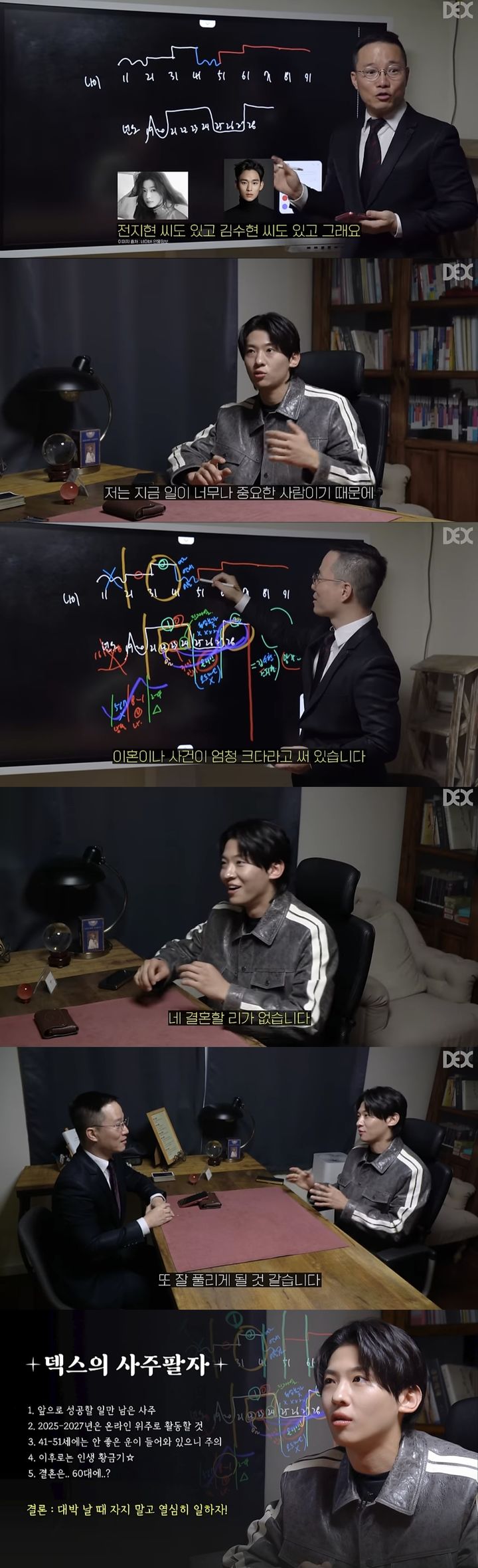 [서울=뉴시스] 유튜브 겸 방송인 덱스(본명 김진영)가 새해를 맞아 사주를 봤다. (사진=유튜브 채널 '덱스101' 캡처) 2024.01.09. photo@newsis.com *재판매 및 DB 금지