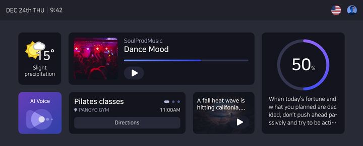 CES 2024에서 공개된 '오비고 데일리 브리핑 포털' 메인 화면. (사진=오비고) *재판매 및 DB 금지
