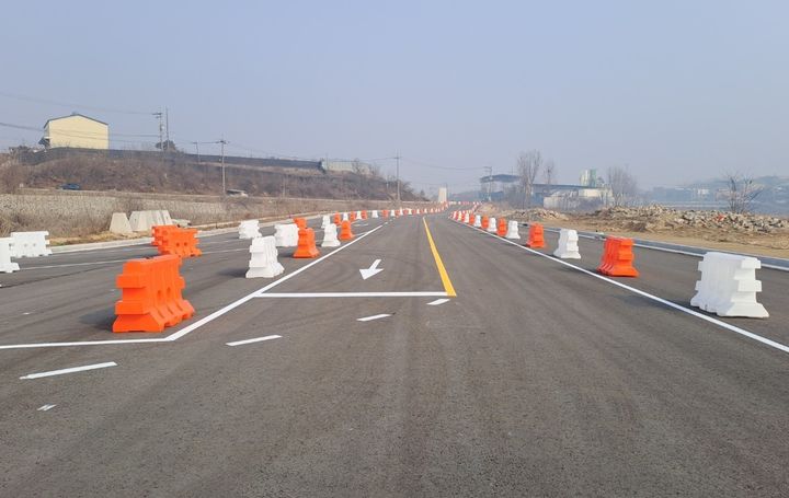 국지도86호선 양주 가납~상수 도로확포장공사. (사진=경기도 제공) *재판매 및 DB 금지