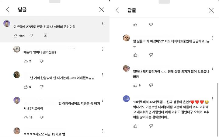 예몽의 먹방 영상에 달린 악성 댓글 (사진=유튜브 채널 '예몽 YaeMong' 캡처) *재판매 및 DB 금지