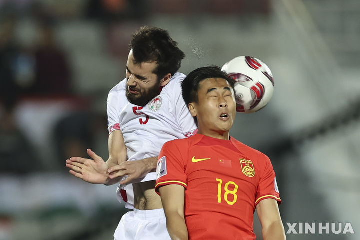 [도하=AP/뉴시스]중국, 아시안컵 첫 경기 무승부.2024.01.13.