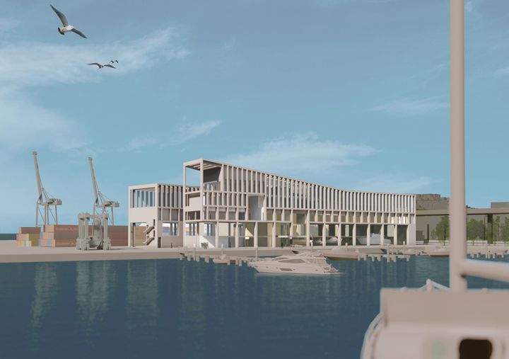 [부산=뉴시스] 마리나비즈센터 조감도 (그래픽=부산시 제공) 2024.01.15. photo@newsis.com *재판매 및 DB 금지