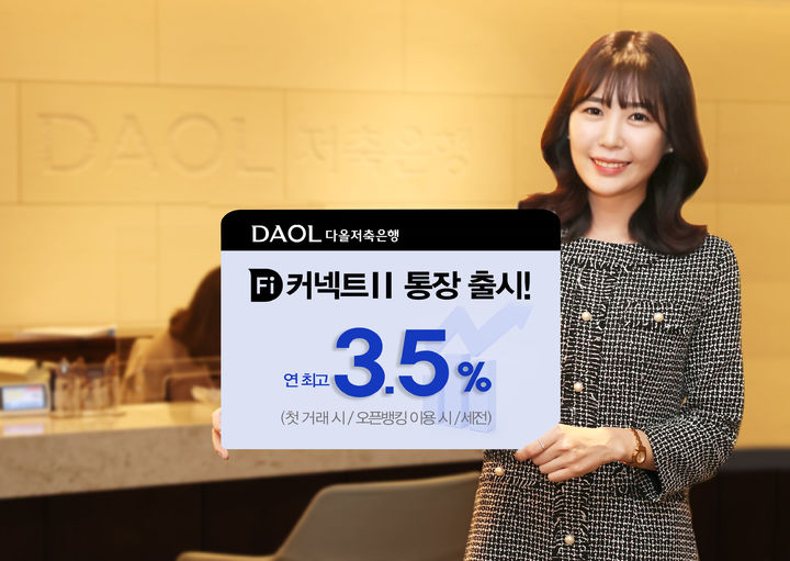 다올저축은행, 최고 연 3.5% 파킹통장 'Fi 커넥트Ⅱ통장' 출시