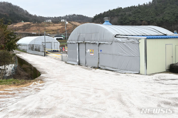 "가축전염병 유입 차단" 청주시, 축산농가에 생석회 공급