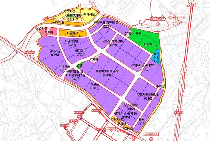 지평선 제2 일반산업단지 토지이용계획 (사진=김제시 제공) *재판매 및 DB 금지