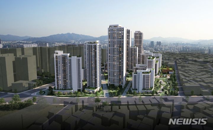 [서울=뉴시스]서울 성북구 석관동 일대 노후주택 밀집지가 신속통합기획을 통해 공원을 품은 1500세대 아파트 단지로 재개발된다. (사진=서울시 제공). 2024.01.22. photo@newsis.com 