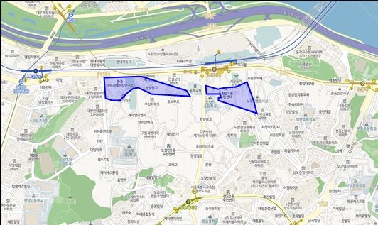 [서울=뉴시스]노량진 9~11구역 존치관리구역 위치도.(사진=동작구 제공) *재판매 및 DB 금지